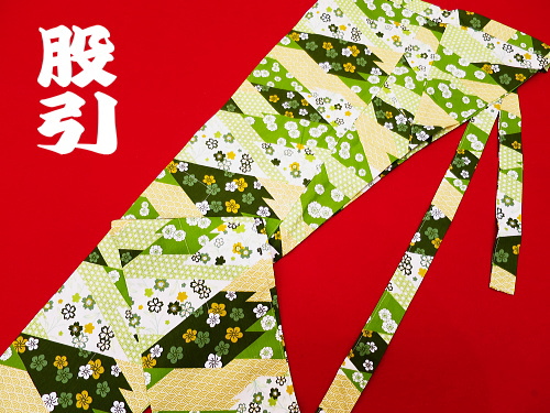 義若オリジナルの股引き 菱切ばめに小花の柄